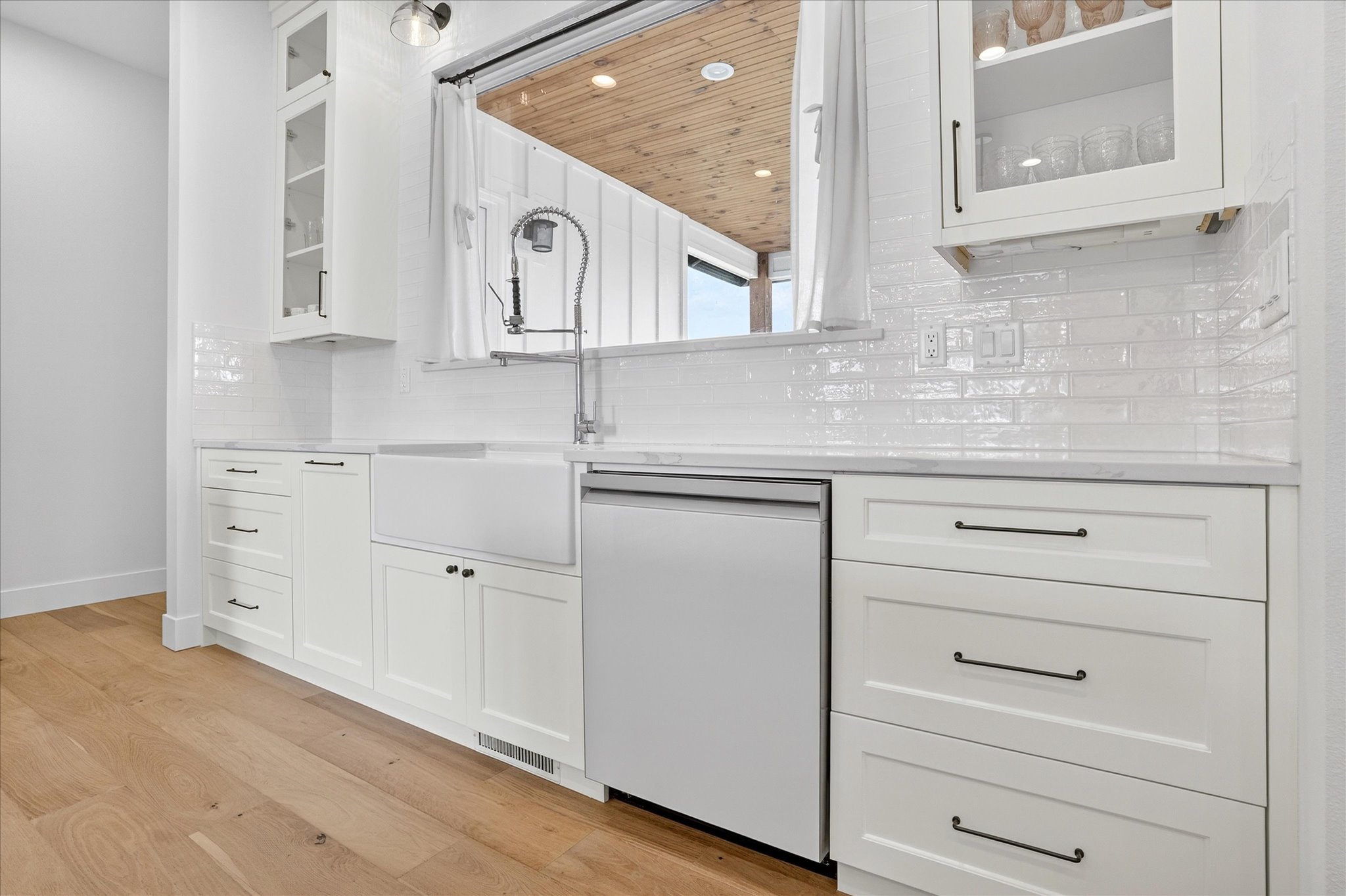 Custom cabinet installation detail